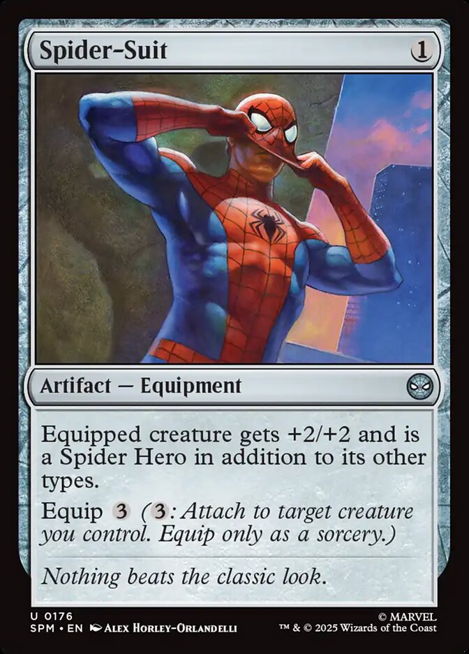 Spider-Suit card front