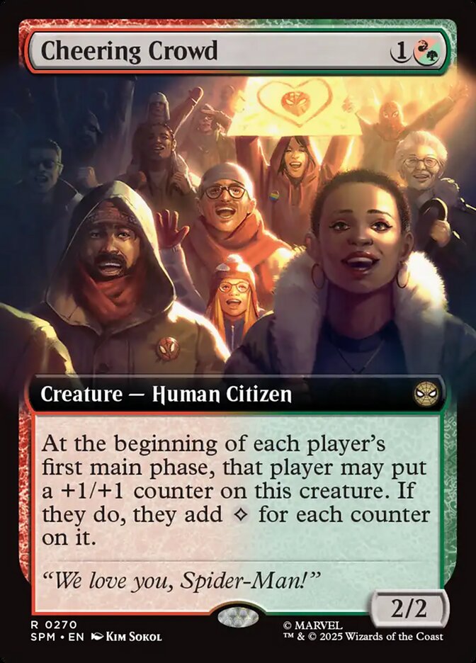 Cheering Crowd card front