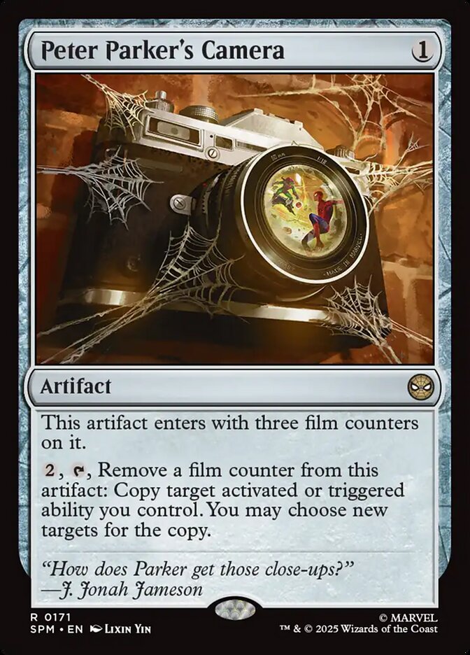 Peter Parker's Camera card front