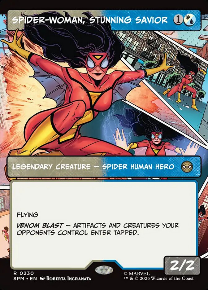 Spider-Woman, Stunning Savior card front