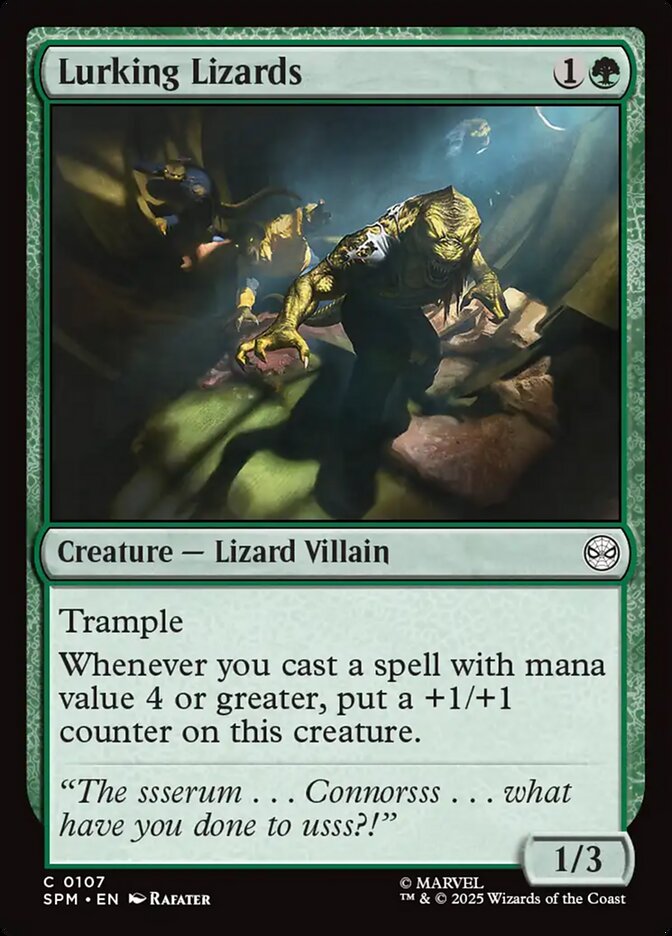 Lurking Lizards card front