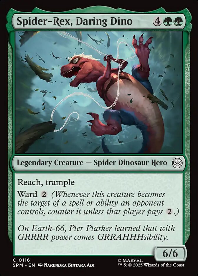 Spider-Rex, Daring Dino card front