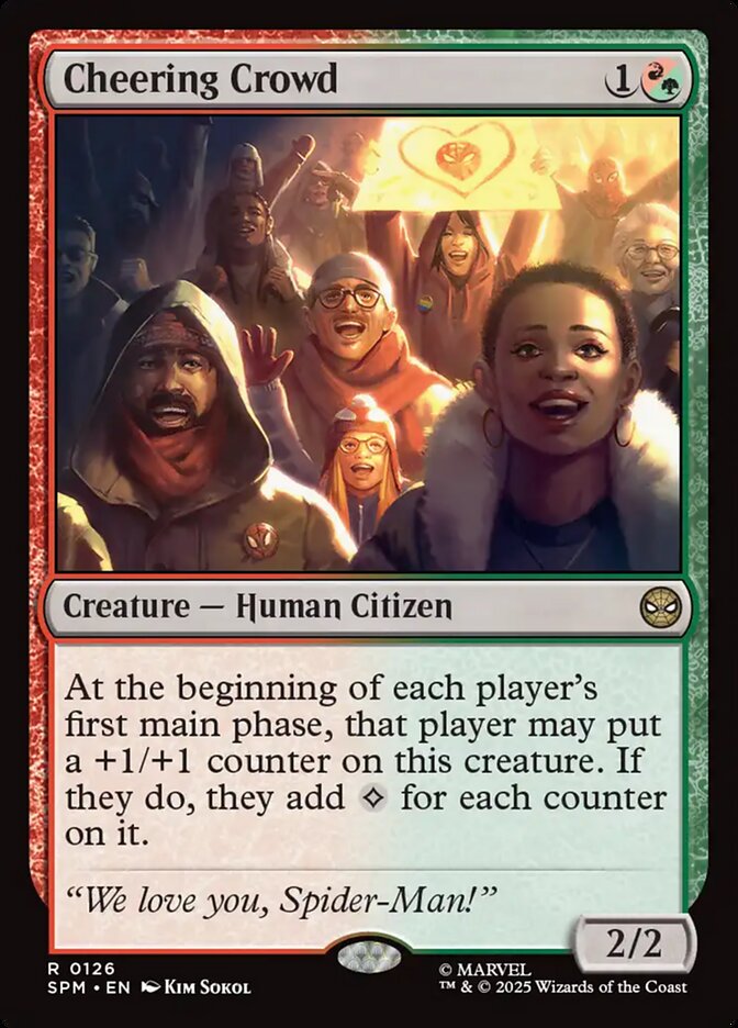 Cheering Crowd card front