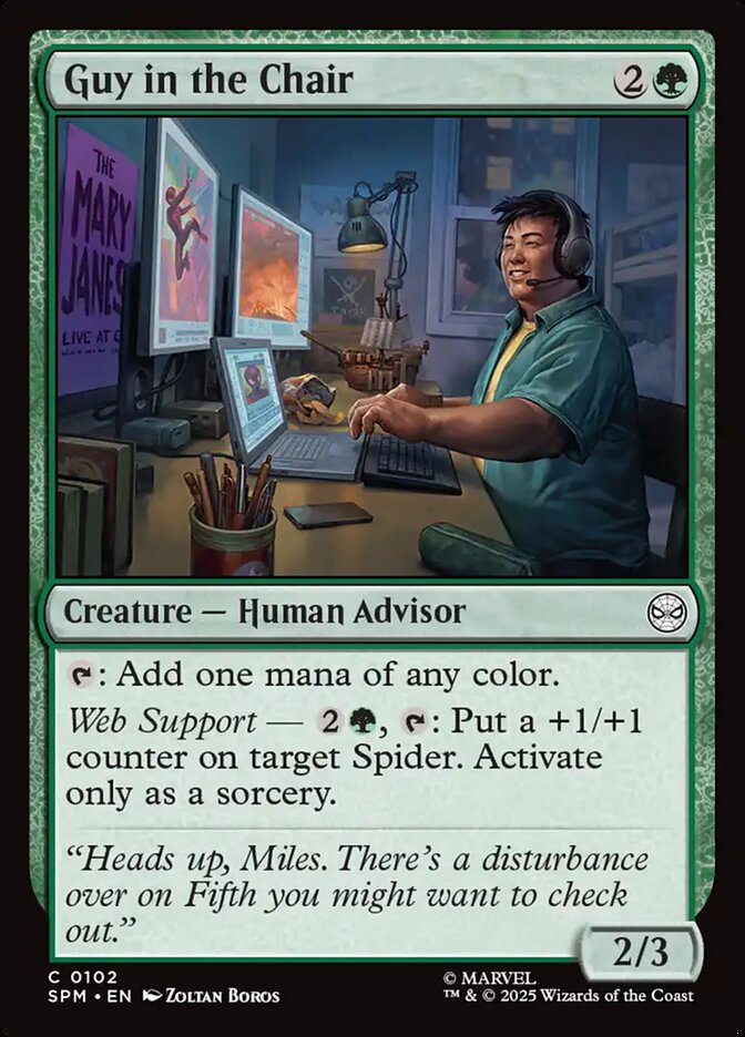 Guy in the Chair card front
