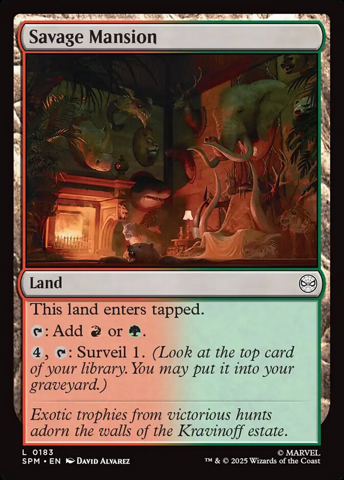 Savage Mansion card front