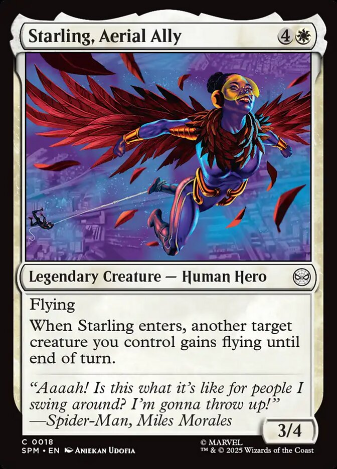 Starling, Aerial Ally card front