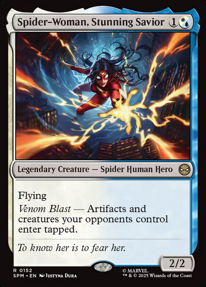 Spider-Woman, Stunning Savior card front
