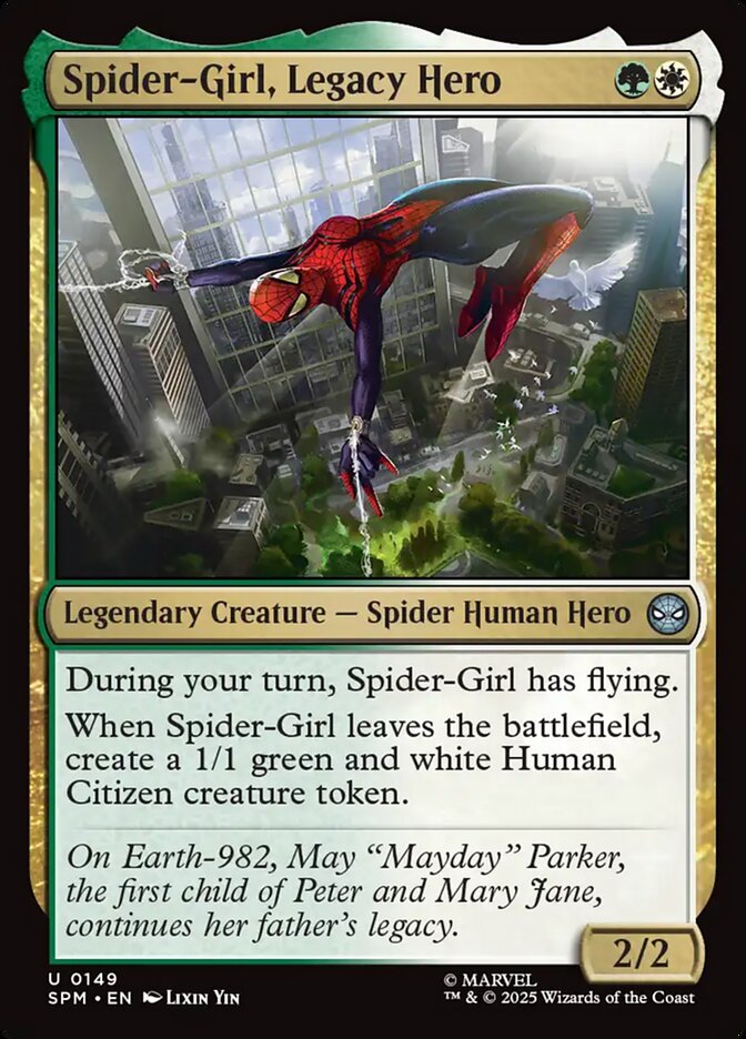 Spider-Girl, Legacy Hero card front