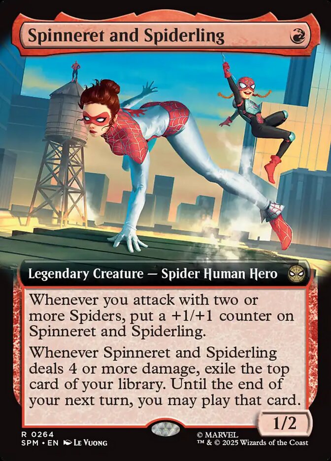 Spinneret and Spiderling card front