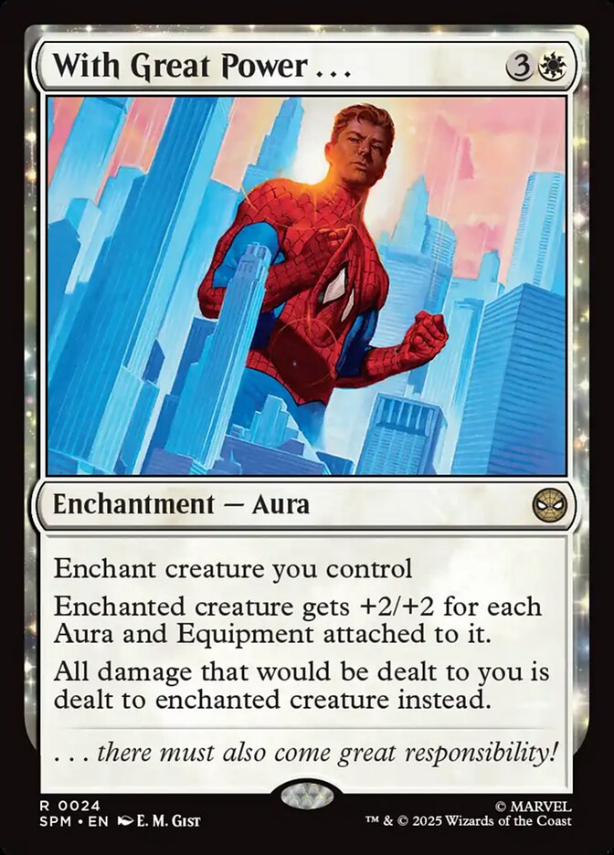 With Great Power . . . card front