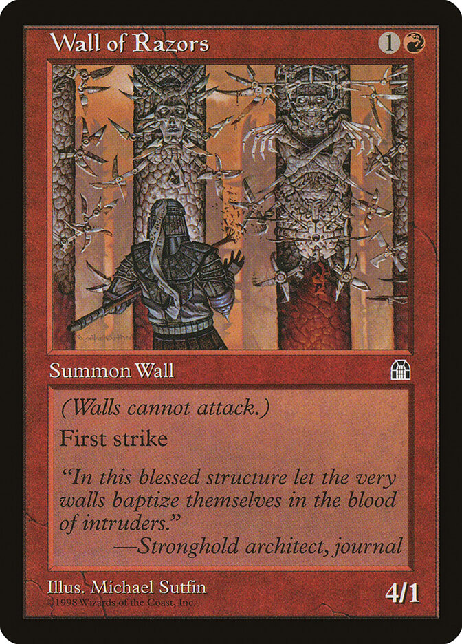 Wall of Razors card front