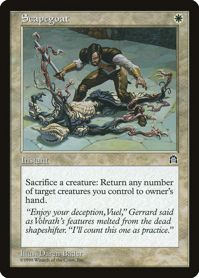 Scapegoat card front