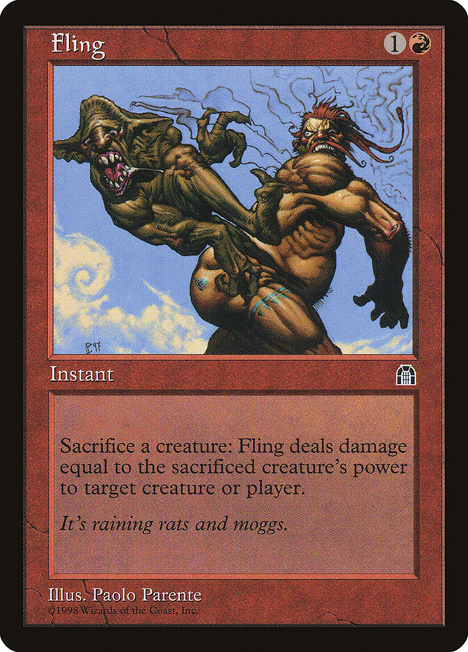 Fling card front