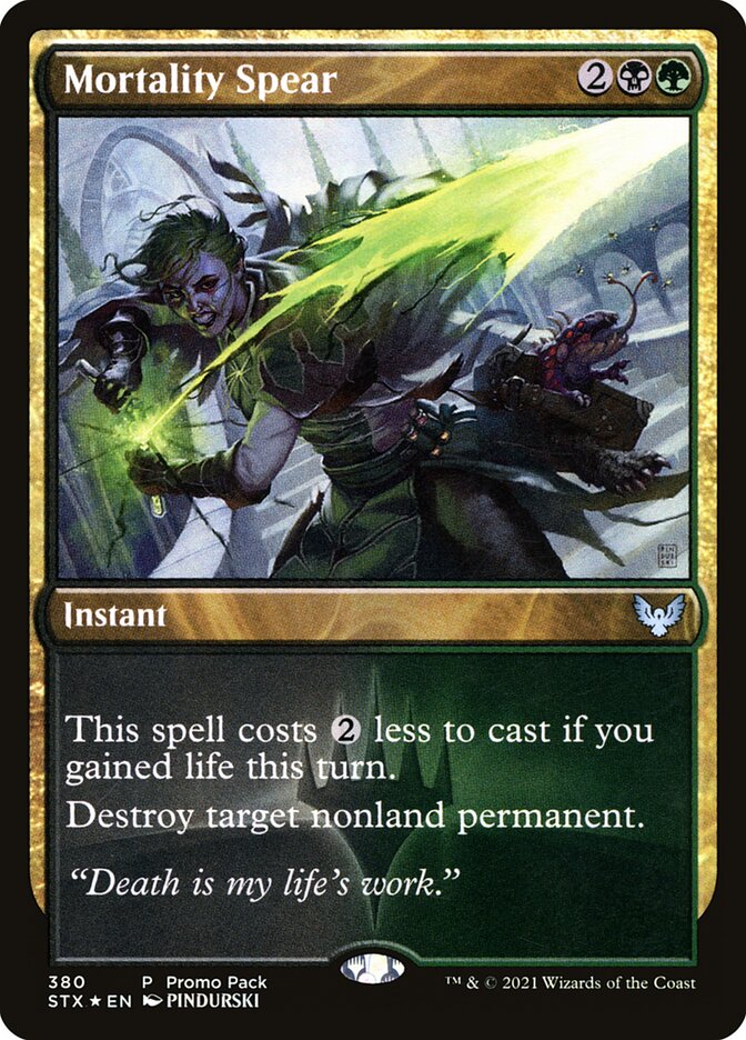 Mortality Spear card front