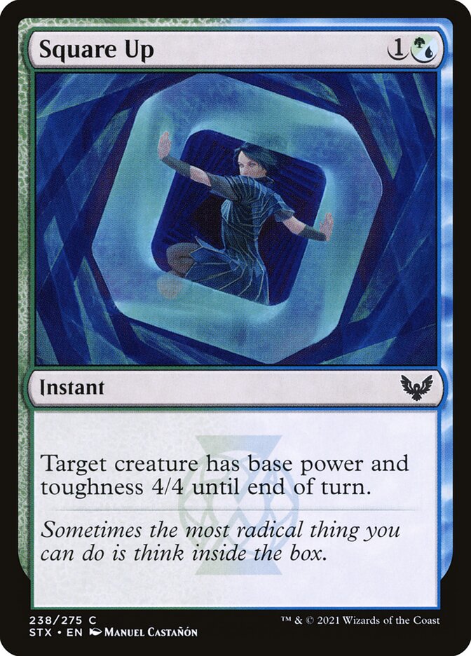 Square Up card front