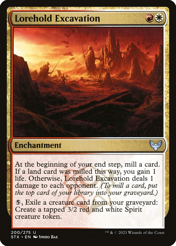 Lorehold Excavation card front