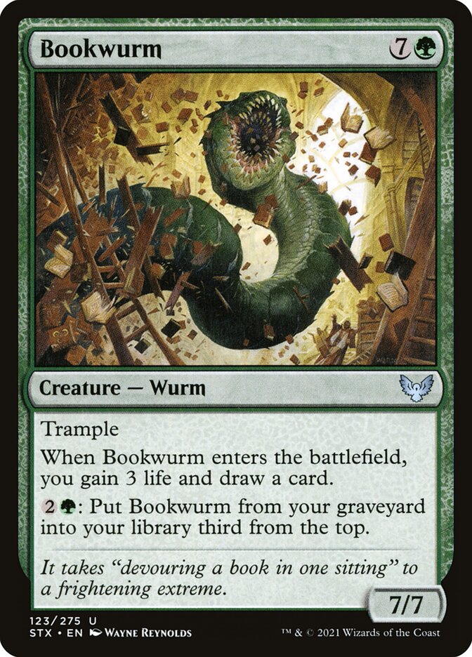 Bookwurm card front