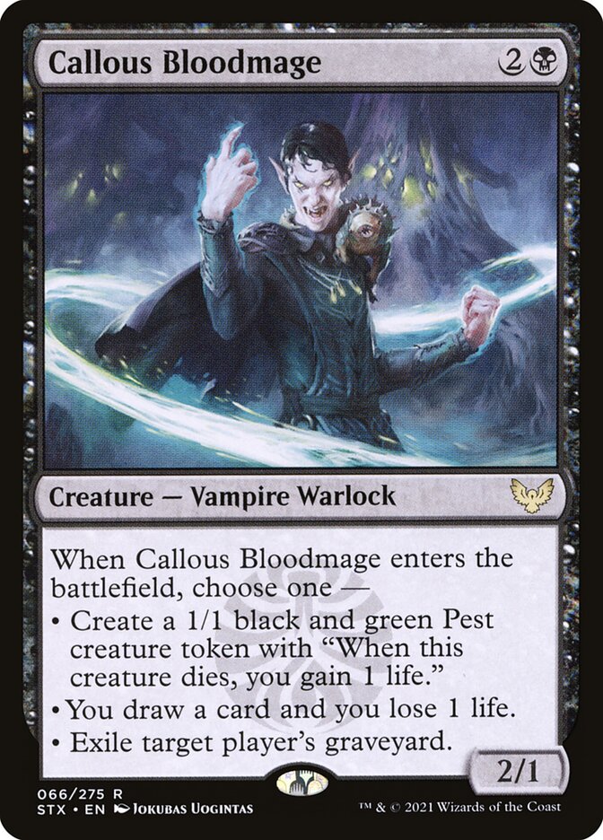 Callous Bloodmage card front