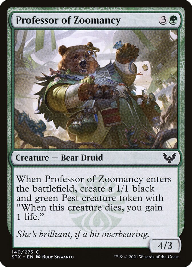 Professor of Zoomancy card front
