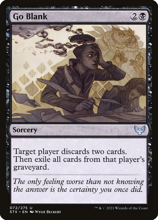 Go Blank card front