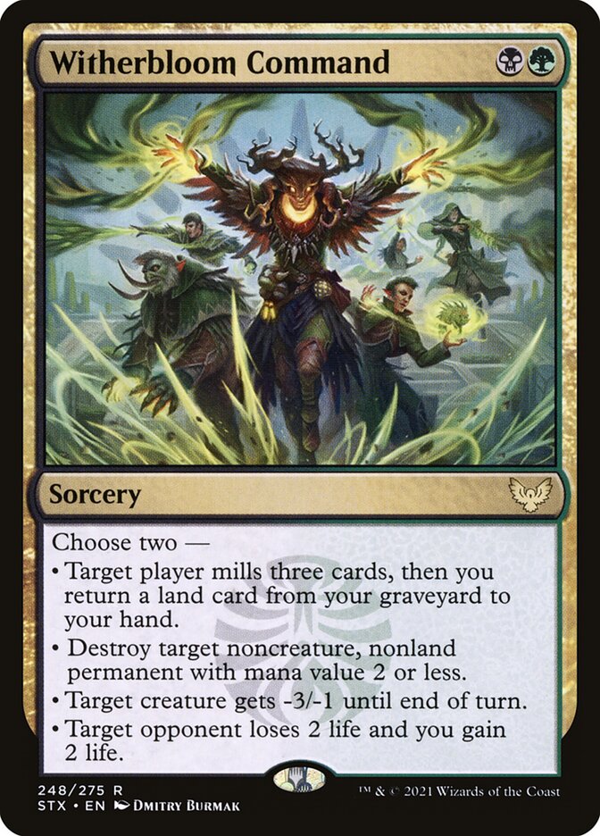 Witherbloom Command card front