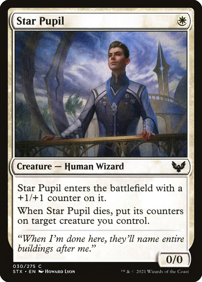 Star Pupil card front
