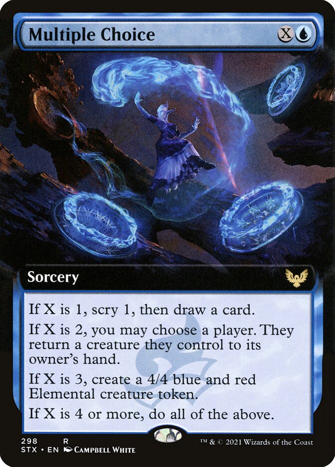 Multiple Choice card front
