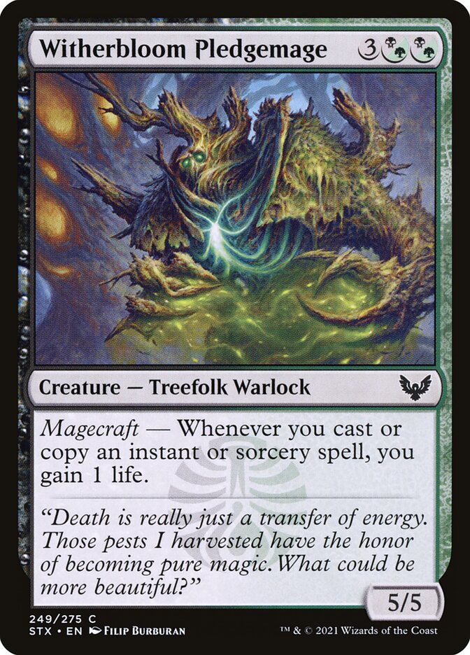 Witherbloom Pledgemage card front