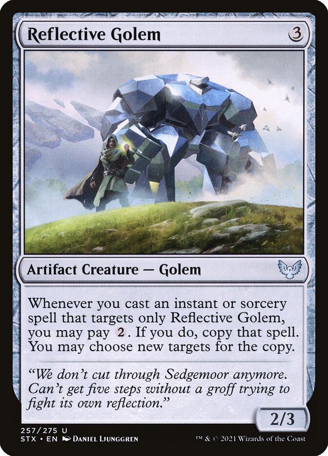 Reflective Golem card front
