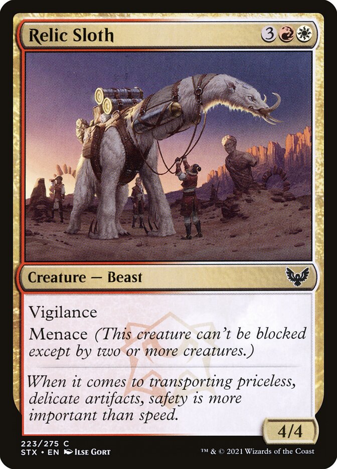 Relic Sloth card front