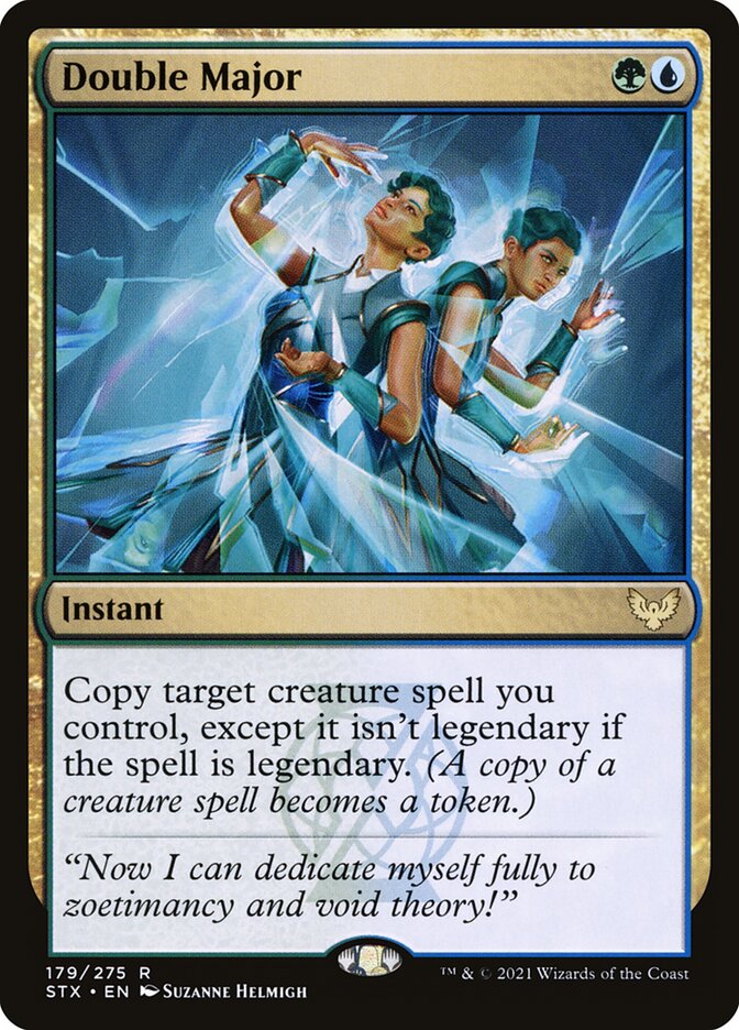 Double Major card front