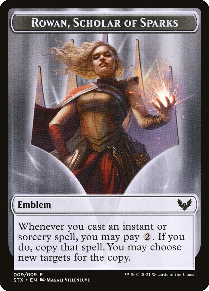 Rowan, Scholar of Sparks Emblem card front