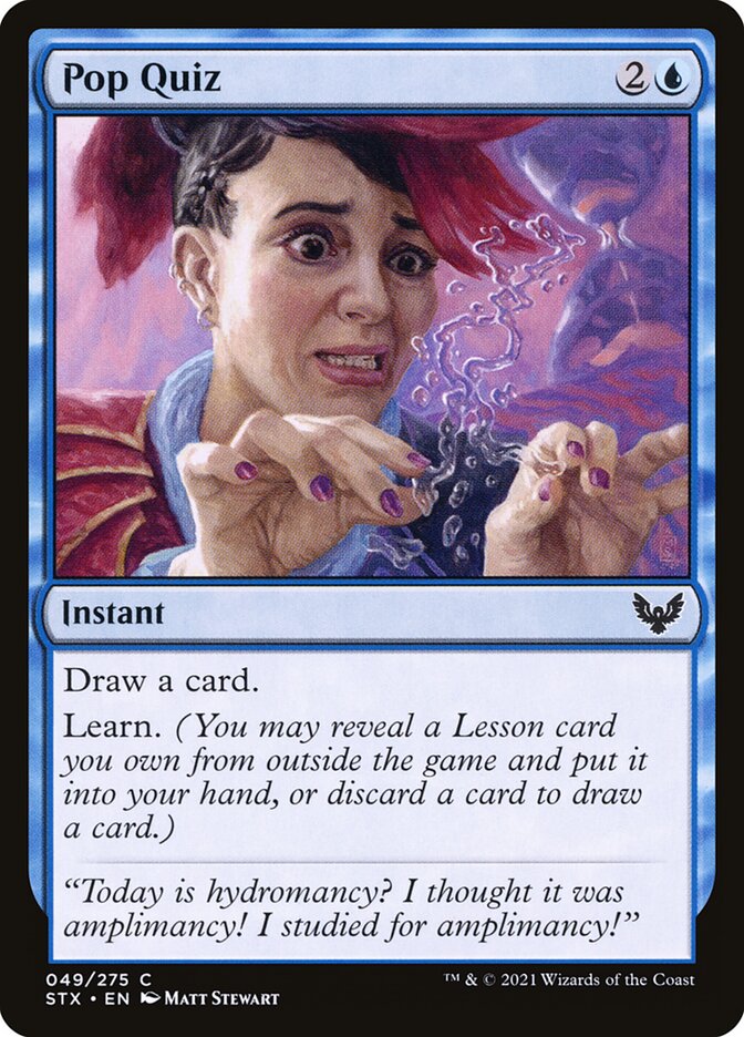 Pop Quiz card front