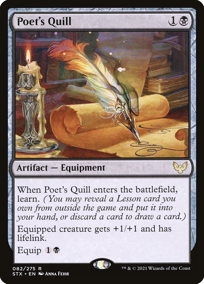 Poet's Quill card front