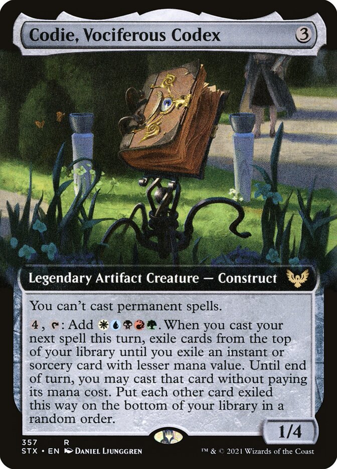 Codie, Vociferous Codex card front
