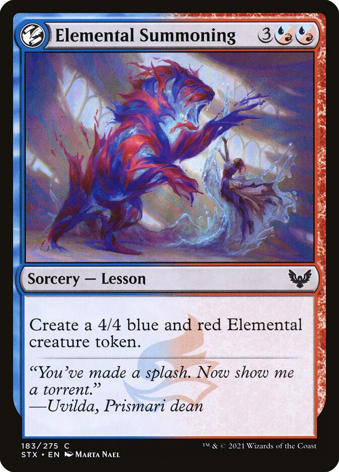 Elemental Summoning card front
