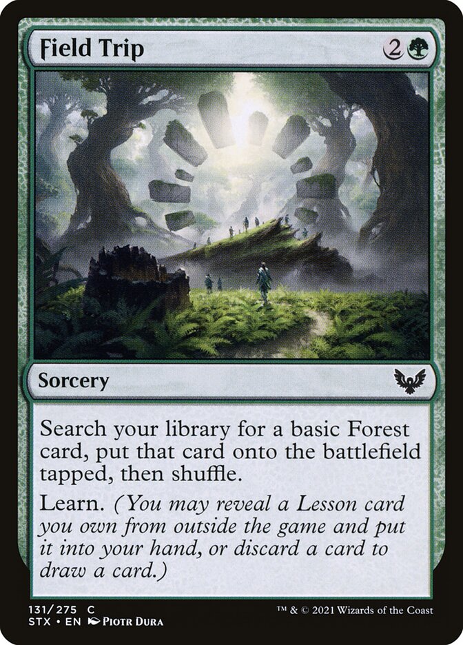 Field Trip card front