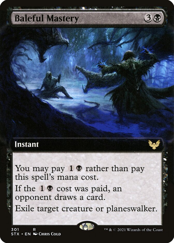 Baleful Mastery card front
