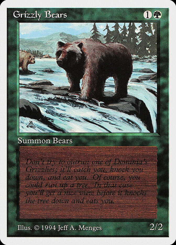 Grizzly Bears card front