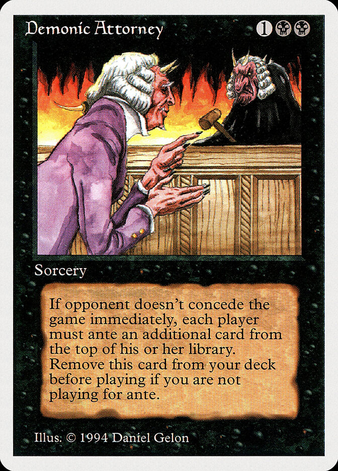 Demonic Attorney card front