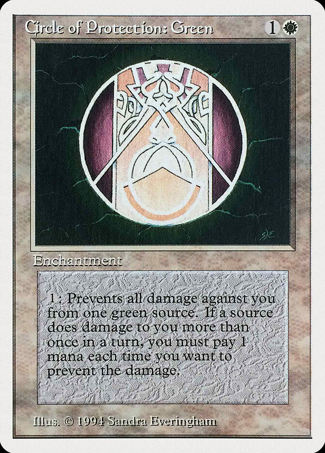 Circle of Protection: Green card front