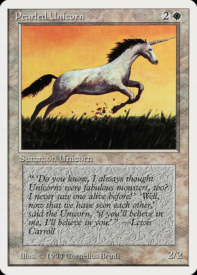 Pearled Unicorn card front