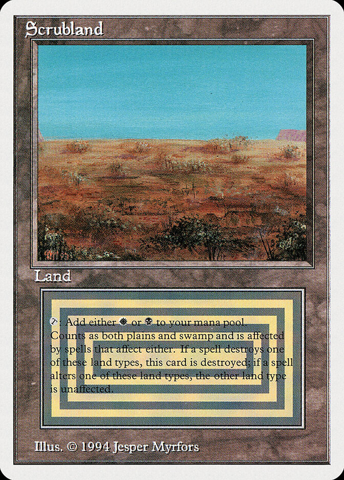 Scrubland card front
