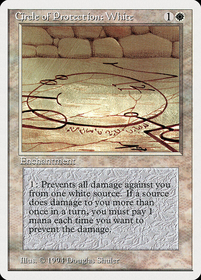 Circle of Protection: White card front
