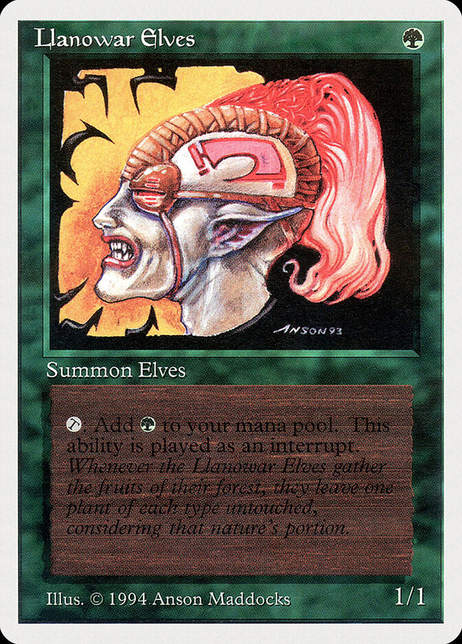Llanowar Elves card front