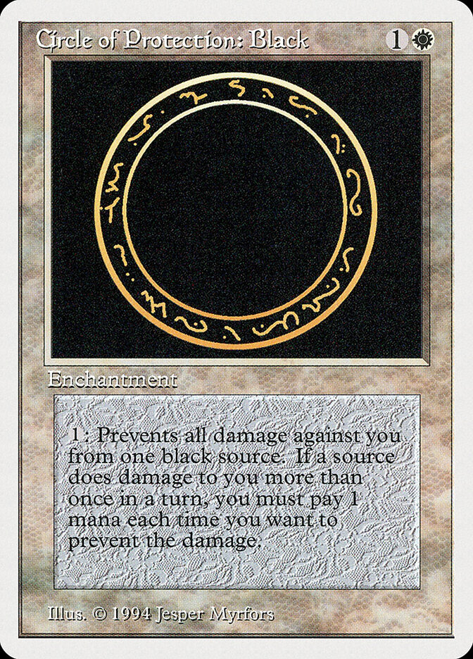 Circle of Protection: Black card front
