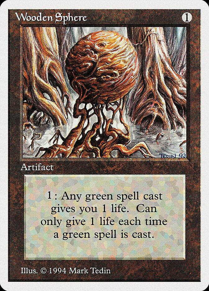 Wooden Sphere card front