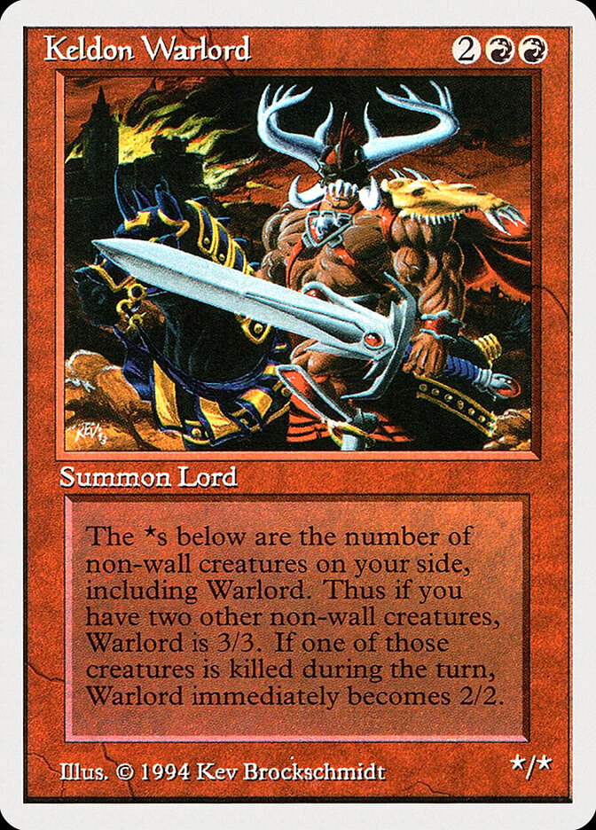 Keldon Warlord card front