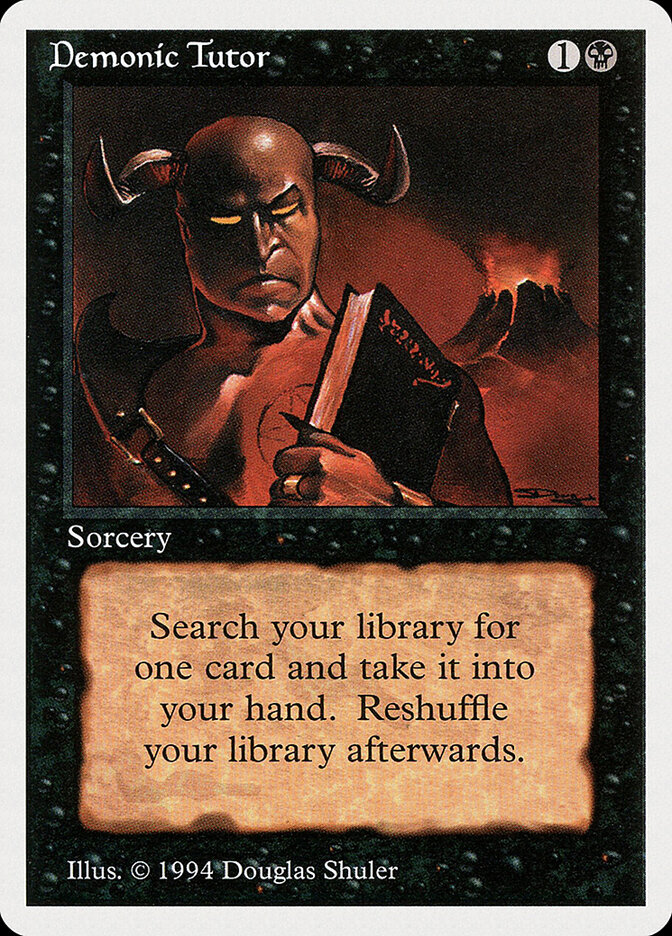 Demonic Tutor card front