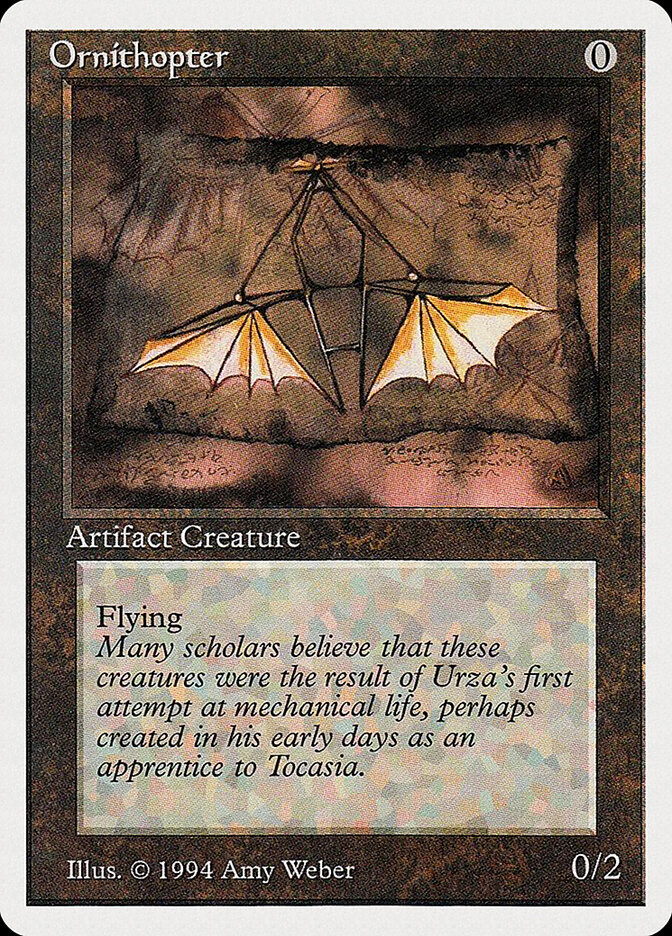 Ornithopter card front